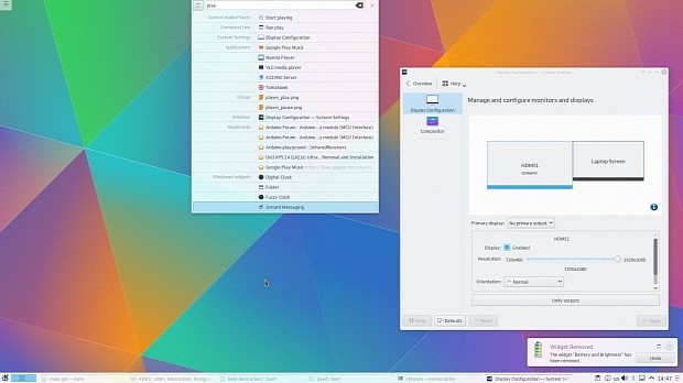 KDE Plama 5 in action