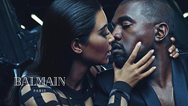 Kim Kardashian and Kanye West are models for Balmain now