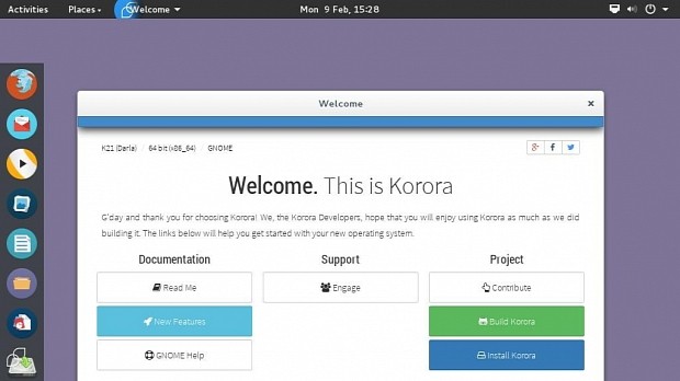 Korora 21 GNOME Edition