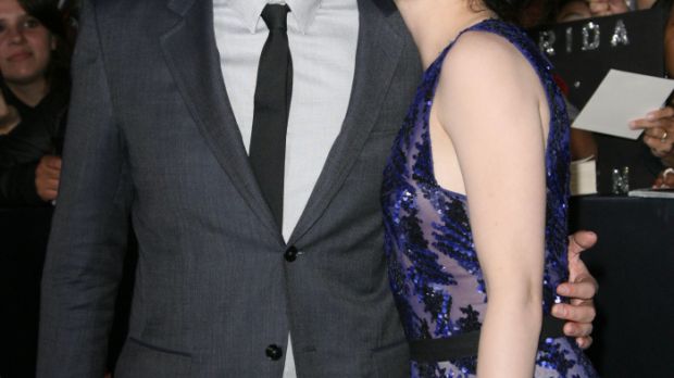 Kristen Stewart and Robert Pattinson at the “Breaking Dawn” premiere in LA