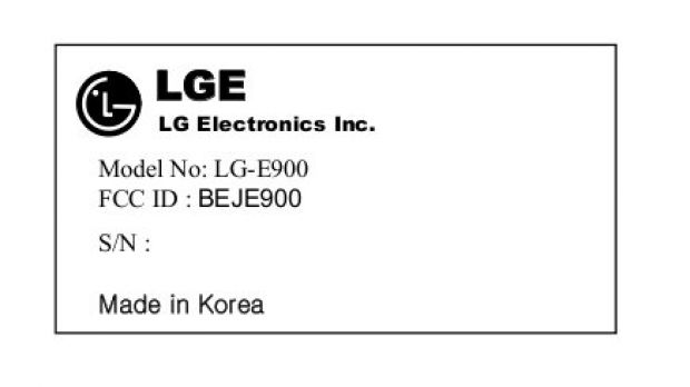LG E900 at FCC