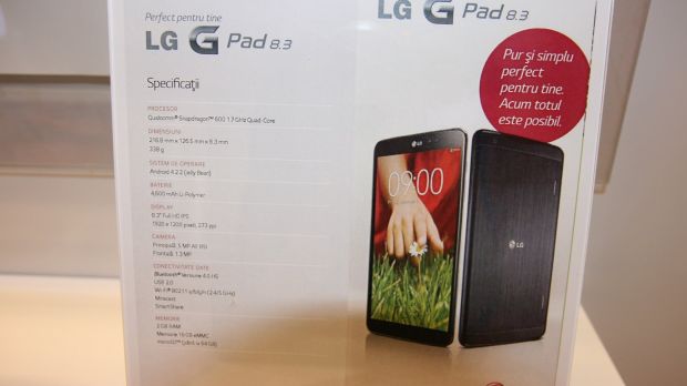 LG G Pad 8.3 full specifications on display