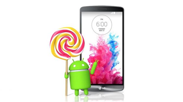 LG G3 and Android 5.0 Lollipop mascot