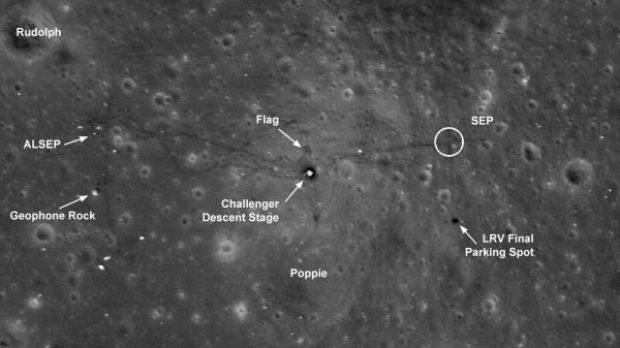 Region of Taurus-Littrow valley around the Apollo 17 landing site