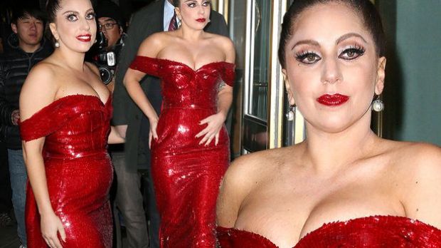 Lady Gaga steps out in NYC in rather unflattering dress