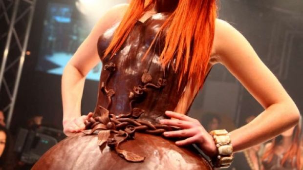Lambertz Bakery debuts fashion show with dresses made entirely of chocolate