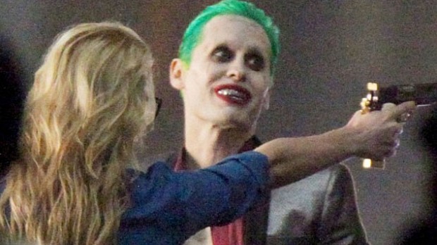 Jared Leto in full Joker costume on “Suicide Squad” set
