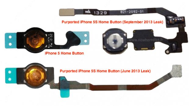 Purported iPhone 5S Home button