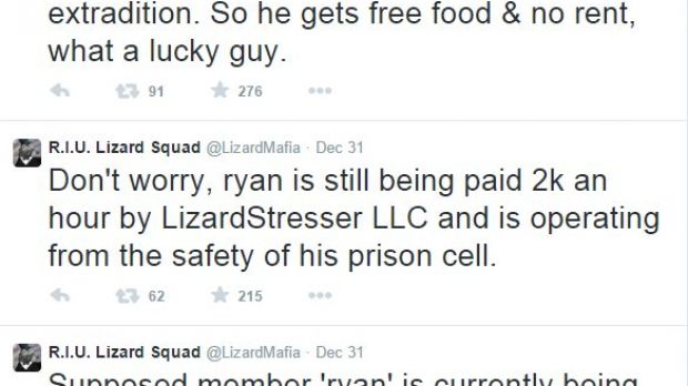 Lizard Squad annouces that member Ryan has been arrested