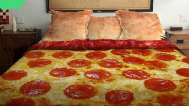 The pizza bed looks positively mouthwatering