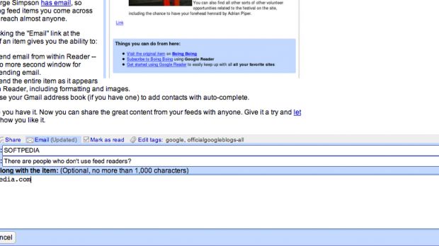 The Email link in Google Reader