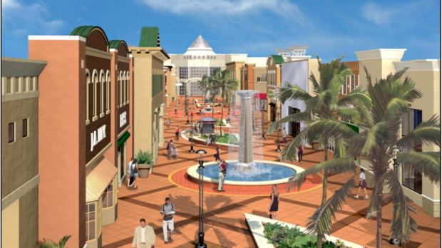 Screenshot #1 of a (pdf) rendering of the new mall addition