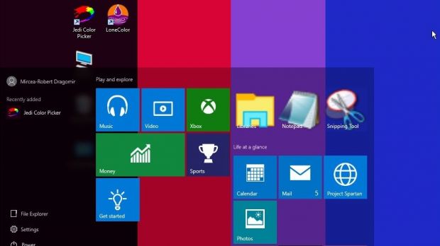 Multi-colored desktop
