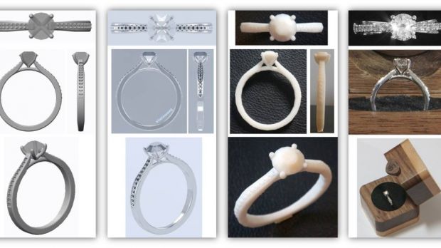 Man uses 3D printing to design wedding ring