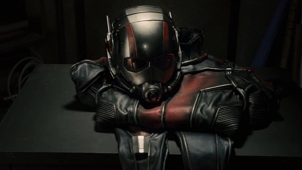 The first look at the Ant-Man suit in the movie of the same name