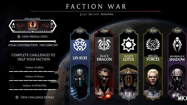 Faction War doesn't force online battles