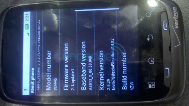 Leaked Motorola WX445 for Verizon