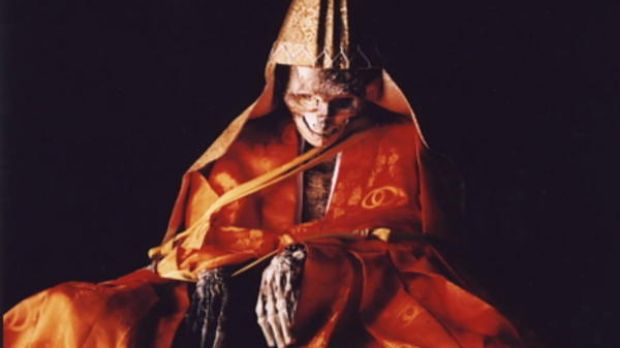 A self-mummified Buddhist monk enshrined at a temple