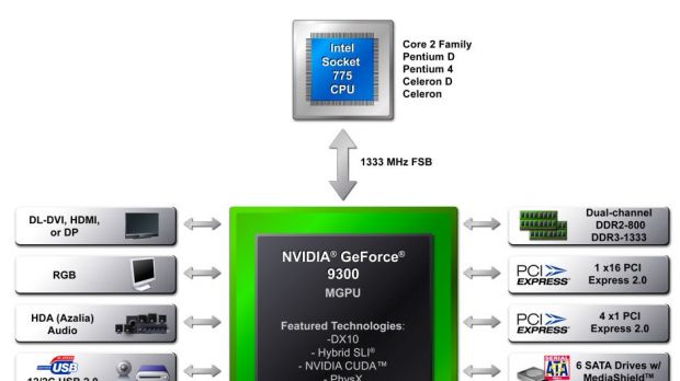 NVIDIA's GeForce 9300 motherboard GPU diagram