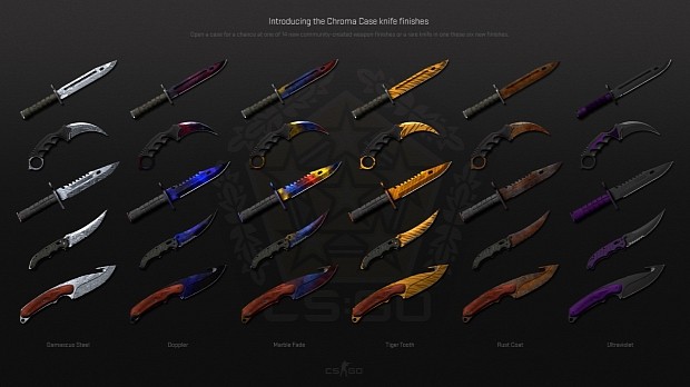 The new knife skins