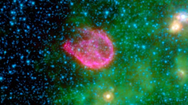 Image of N132D supernova remnant, one of the few containing organic molecules