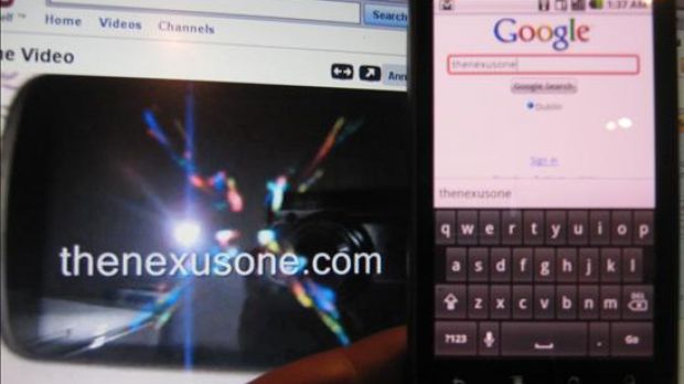 Nexus One with soft keyboard