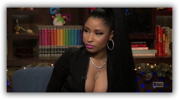 Nicki Minaj wore a Givenchy top that gave too much away