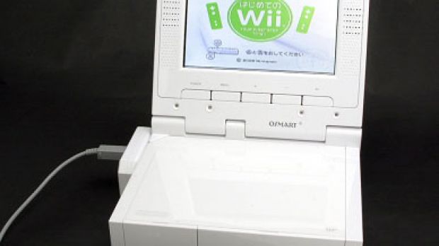 Wii display with docked Wii