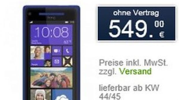 HTC Windows Phone 8X price tag