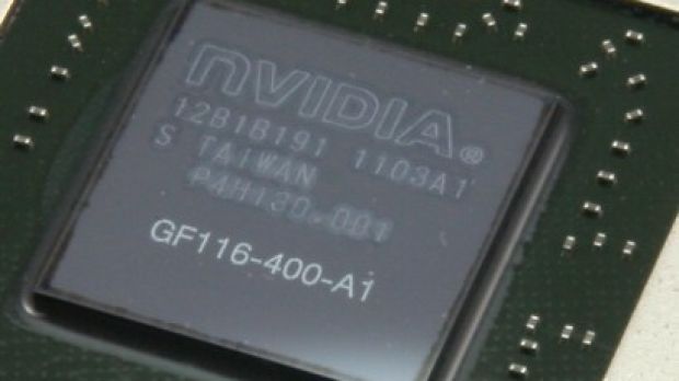 Nvidia GF116-400 graphics core which stands at the heart of the GeForce GTX 550 Ti