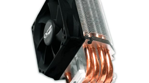 The OCZ Gladiator CPU cooler fits in tight spaces