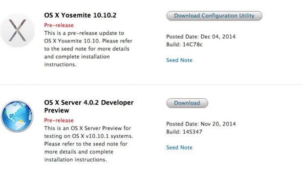 OS X Yosemite 10.10.2 build 14C78c available for download
