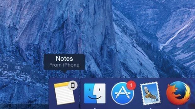Notes in Yosemite pops up ready to be used on the Mac as you start using it on your iPhone