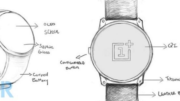 Sketch depicting the OnePlus smartwatch