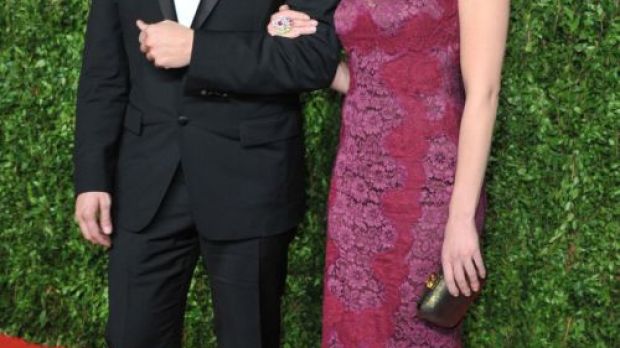 Scarlett Johansson and agent Joe Machota at the Oscars 2011