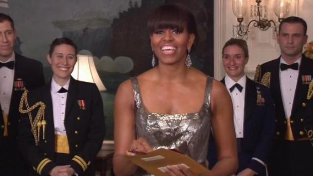 Michelle Obama presents Best Picture at the Oscars 2013