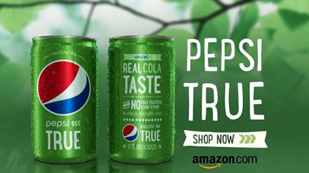 Pepsi True is said to be all natural, made with cane sugar and stevia