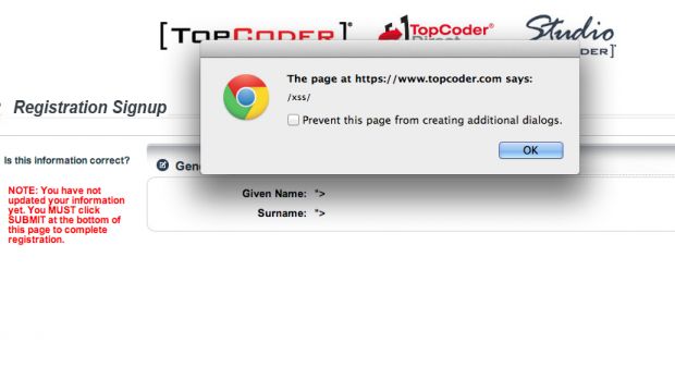 Vulnerability on TopCoder.com