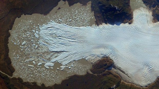 NASA photo shows retreating glacier in Chile as seen from aboard the International Space Station