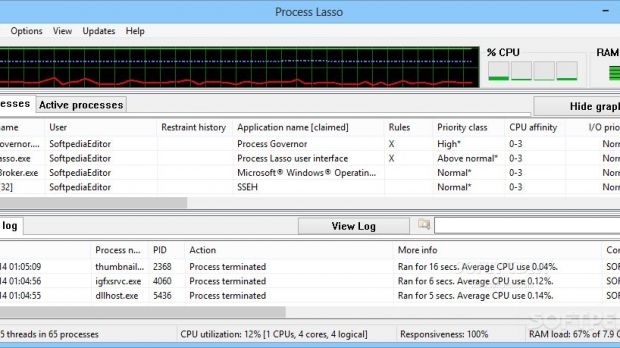 Process Lasso on Windows