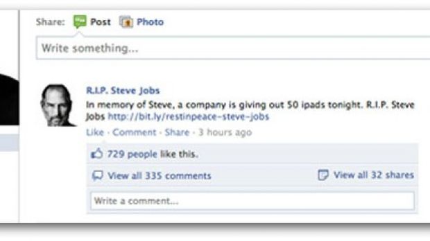 Facebook Steve Jobs RIP scam