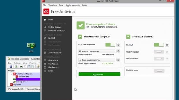 Avira Free Antivirus misses RCS spyware on computer