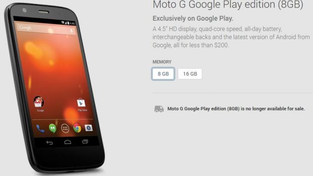 Moto G Google Play Edition has been discontinued