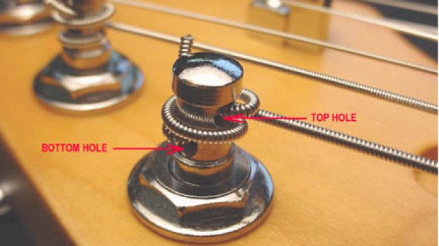 The EZ Lock tuning posts on the Reverend