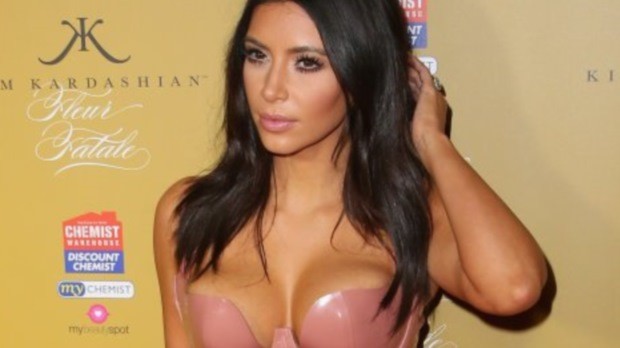 Kim Kardashian steps out in latex dress on promo appearance in Australia