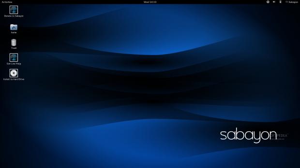 Sabayon 13.04 GNOME desktop