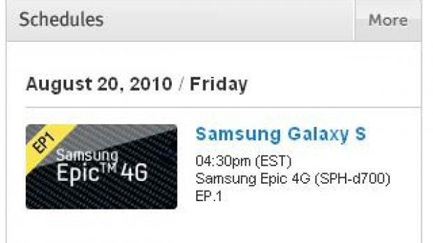 Samsung Epic 4G video schedule