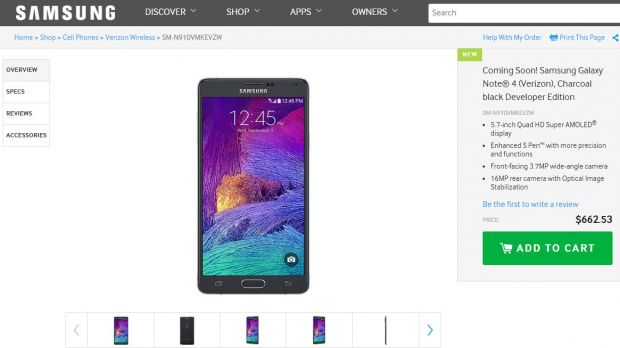 Samsung Galaxy Note 4 Developer Edition