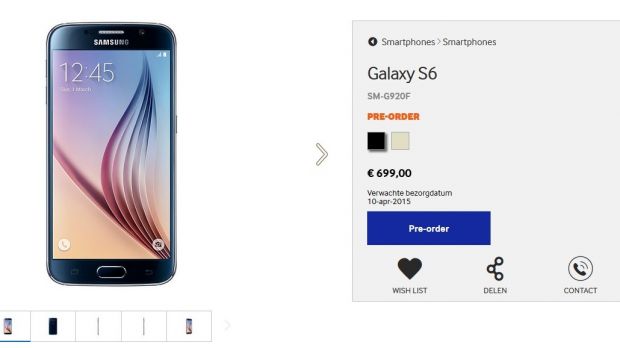 Samsung Galaxy S6 is up for pre-order