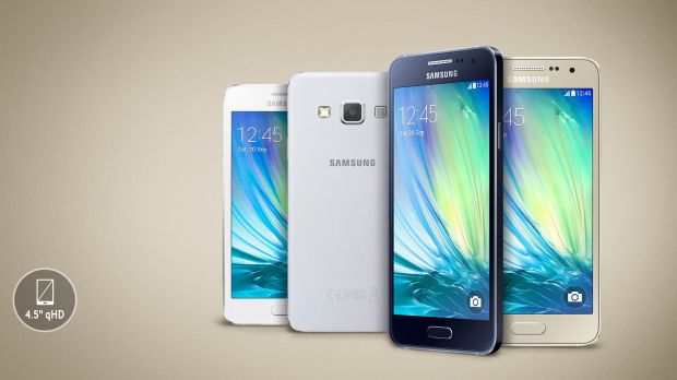 Samsung Galaxy A3, frontal view